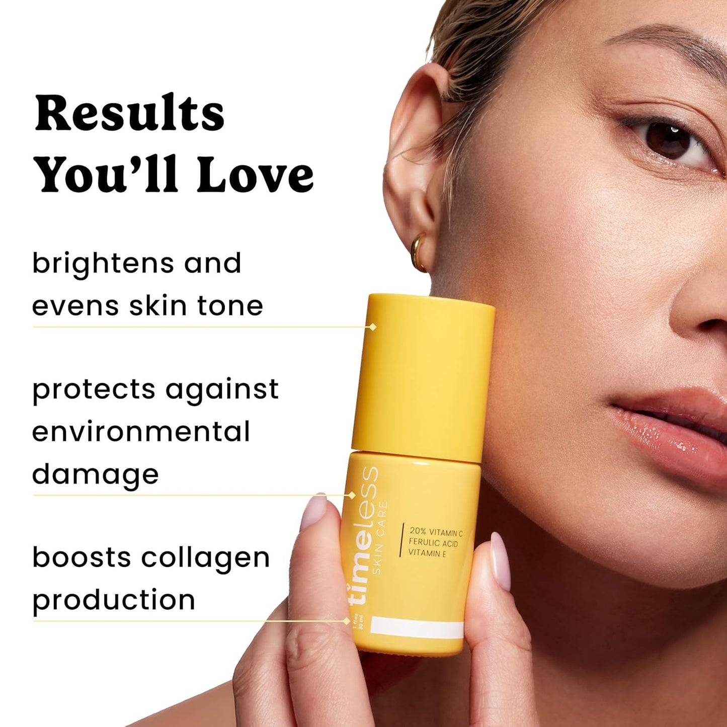 Vitamin C Serum with Vitamin E & Ferulic Acid - Brightening Serum - for Oily & Dry Skin
