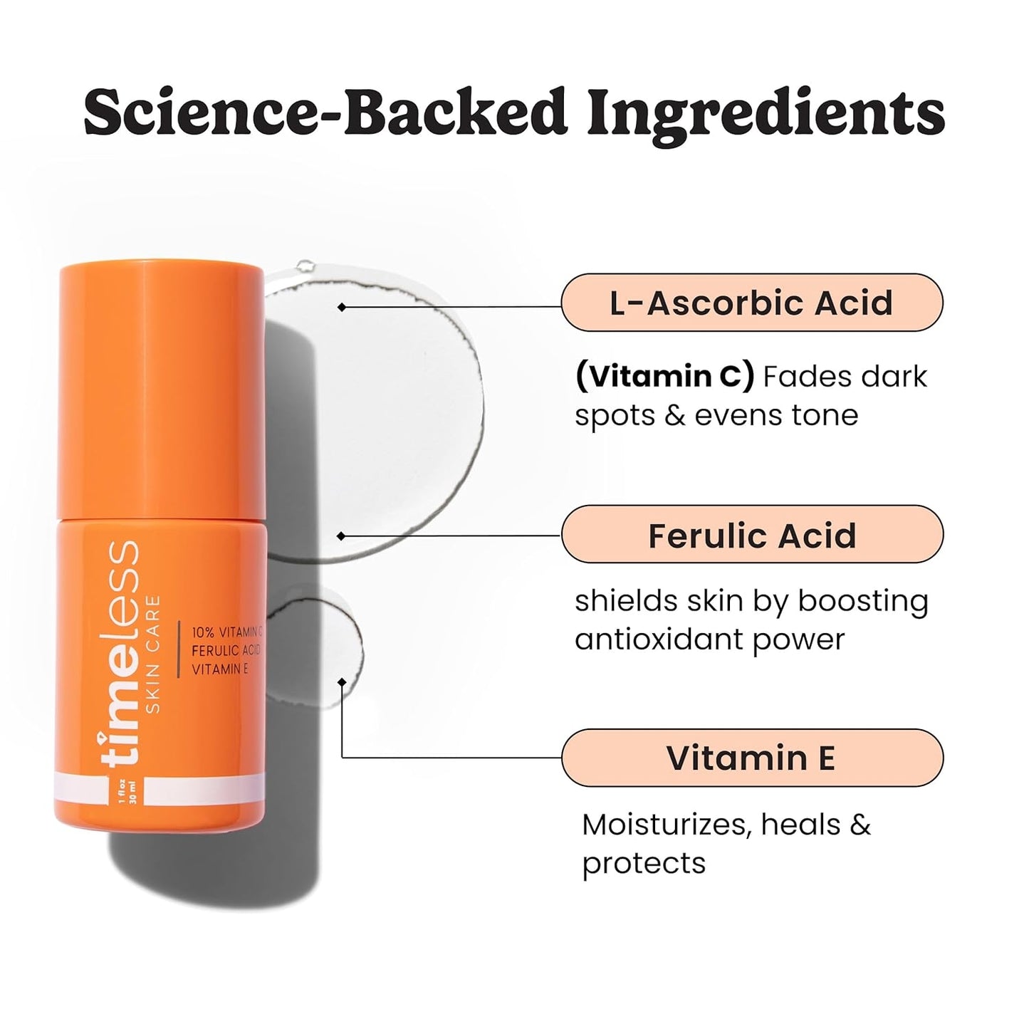 Vitamin C Serum with Vitamin E & Ferulic Acid - Brightening Serum - for Oily & Dry Skin - Fragrance-Free
